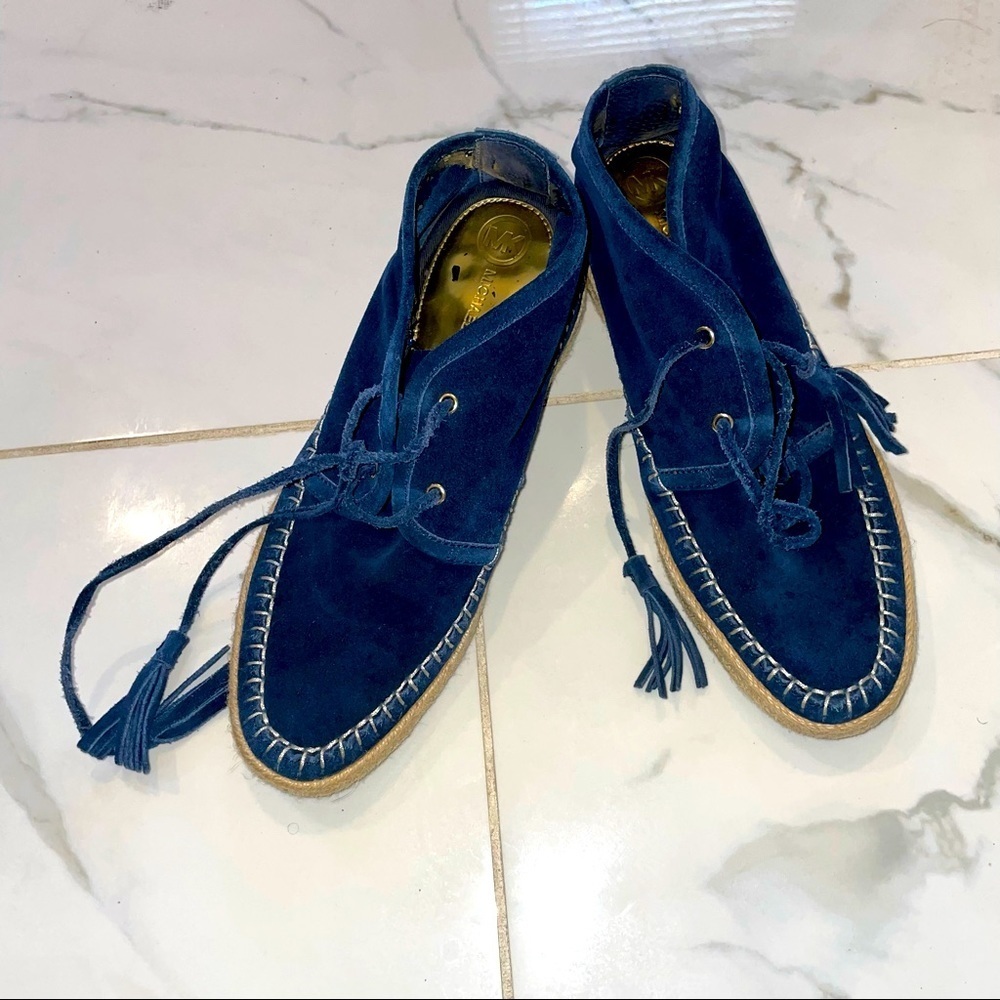 Michael Kors Blue Suede Sneakers